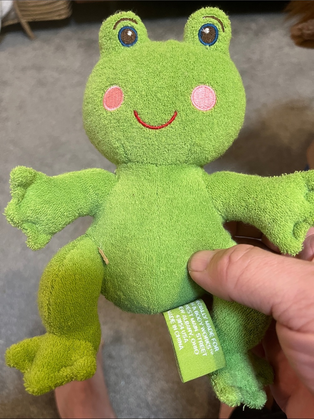 Vintage 1999 Bath & Body Works “Bebop”Scrubby Buddy Frog